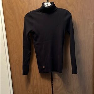 Black Turtleneck Women's Top